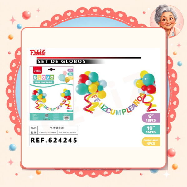 Globos Cumpleanos Feliz Ref. 624245