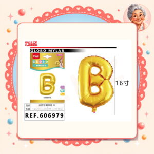 16" Globo Letra B Dorado Feliz Ref. 606979