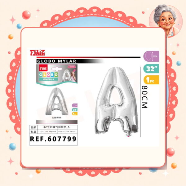 Mylar Plateado A Feliz Ref. 607799