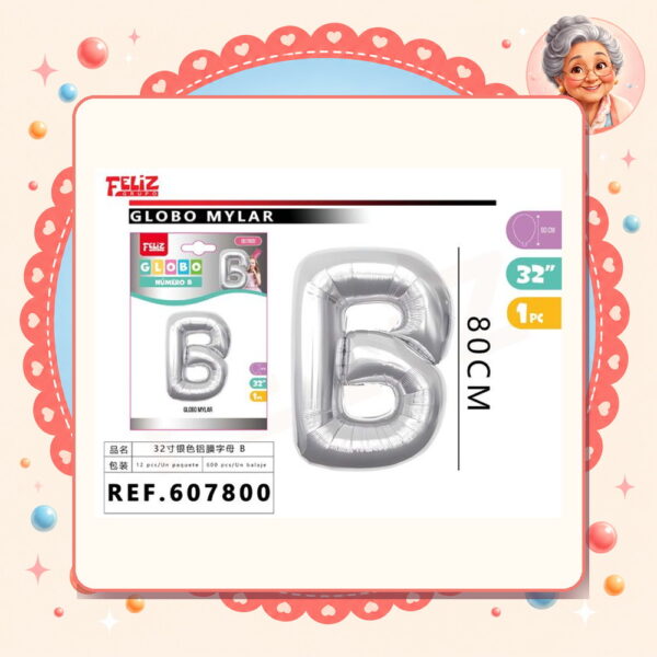 la-icha-04682 Plateado B Feliz Ref. 607800