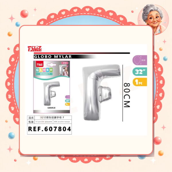 Plateado F Feliz Ref. 607804