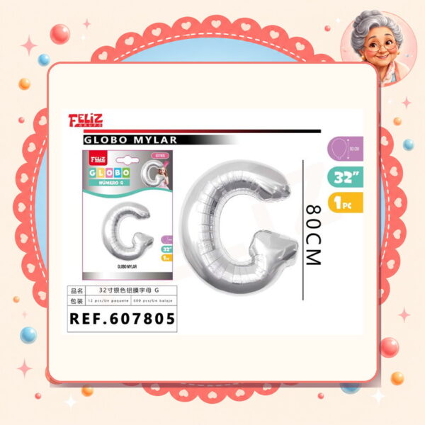 Plateado G Feliz Ref. 607805