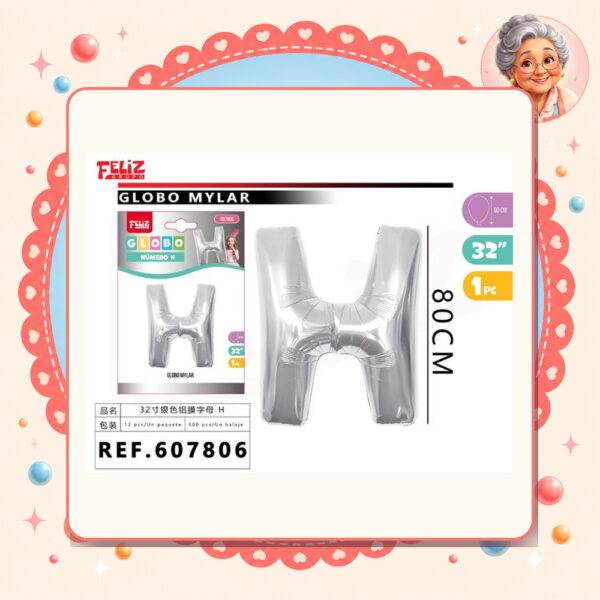 Plateado H Feliz Ref. 607806