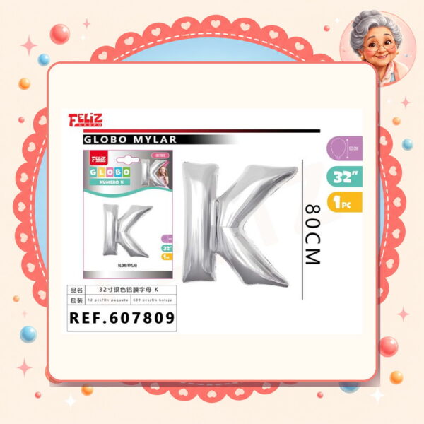 la-icha-04691 Plateado K Feliz Ref. 607809