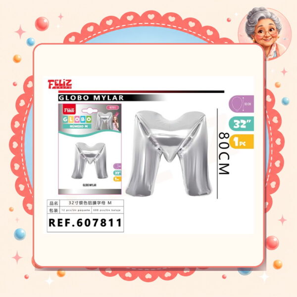 Plateado M Feliz Ref. 607811