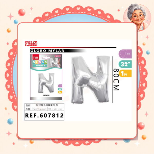 Plateado N Feliz Ref. 607812