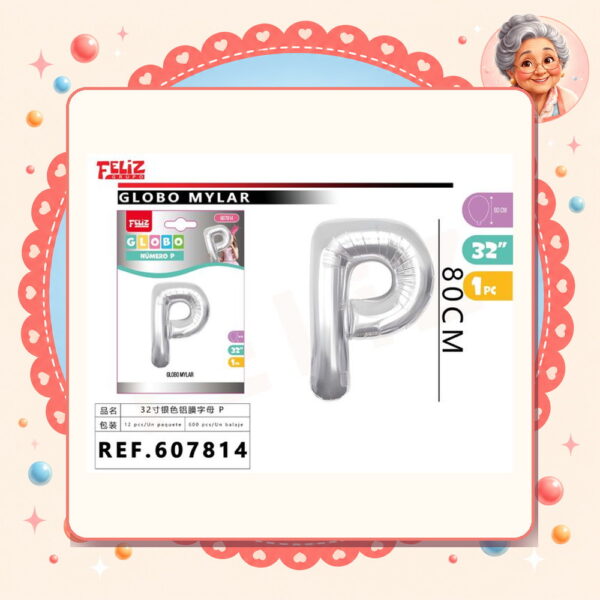 la-icha-04696 Plateado P Feliz Ref. 607814