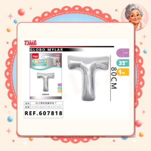Mylar Plateado T Feliz Ref. 607818