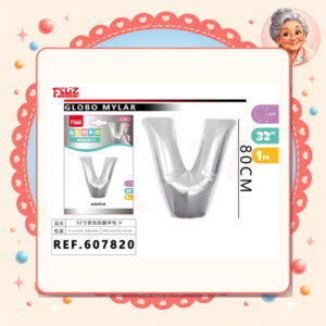 Plateado V Feliz Ref. 607820