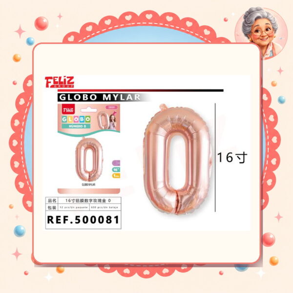Metal Numero 0 Feliz Ref. 500081