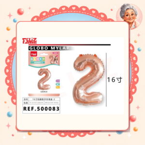 la-icha-04713 Metal Numero 2 Feliz Ref. 500083