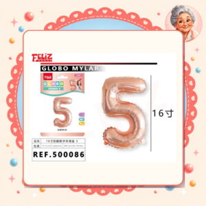 la-icha-04715 Metal Numero 5 Feliz Ref. 500086