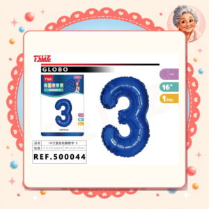 la-icha-04757 Globo Aluminio Azul3 Feliz Ref. 500044
