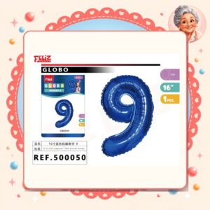 la-icha-04763 Globo Aluminio Azul9 Feliz Ref. 500050