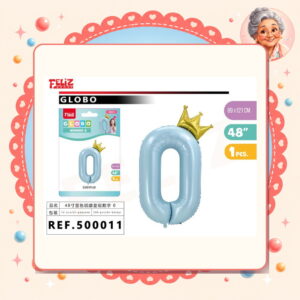 la-icha-04802 X 121cm 48pulgadas Globo Aluminio 0 Azul Feliz Ref. 500011