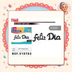 la-icha-04846 Letras Feliz Dia Negro Feliz Ref. 510703