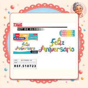 la-icha-04856 Letras F.aniversario Multicolor Feliz Ref. 510723
