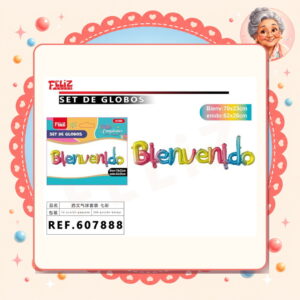 la-icha-04884 Letras Bienvenido Vistoso Feliz Ref. 607888