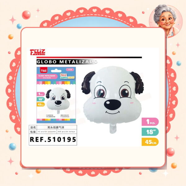 Metalizado de Perro Feliz Ref. 510195