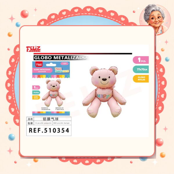 Osito Rosado Feliz Ref. 510354