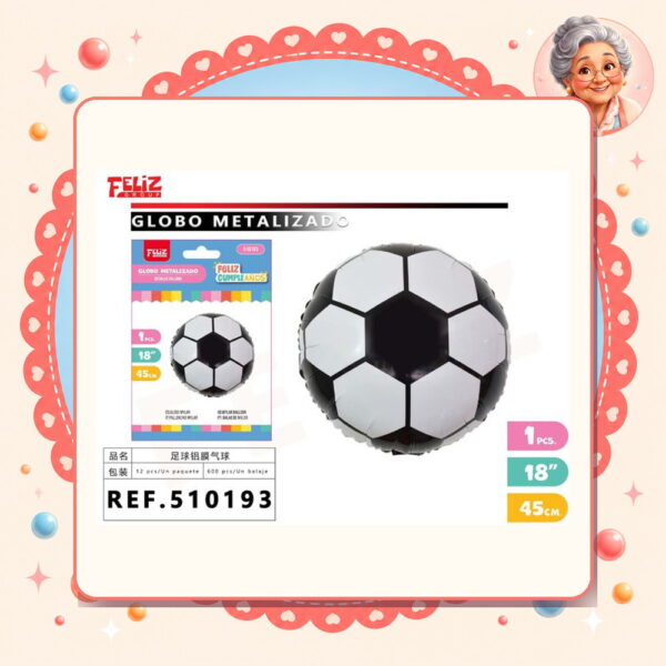 Metalizado de Futbol Feliz Ref. 510193