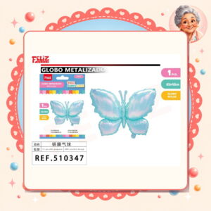 la-icha-04949 Mariposa Nacarado Celeste Feliz Ref. 510347