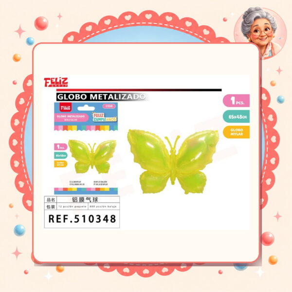Mariposa Nacarado Amarillo Feliz Ref. 510348