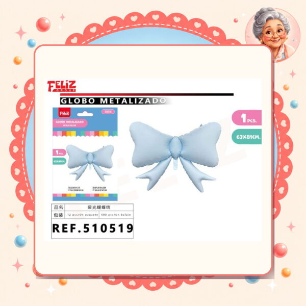 la-icha-04957 Lazo Celeste Mate Feliz Ref. 510519