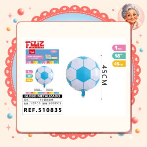la-icha-04969 Metalizado de Futbol Azul Feliz Ref. 510835