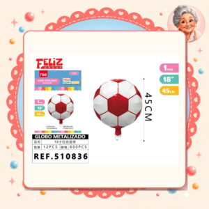 la-icha-04970 Metalizado de Futbol Rojo Feliz Ref. 510836
