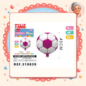 la-icha-04973 Metalizado de Futbol Fucsia Feliz Ref. 510839