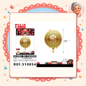la-icha-04987 Metal Moneda Dolar Feliz Ref. 510854