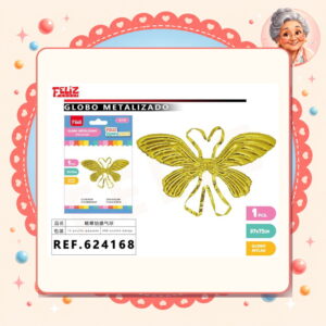 la-icha-04996 X 72cm Globo Alas de Mariposa Feliz Ref. 624168