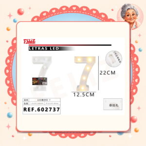 la-icha-05088 Luce Led de Letra y Numero Feliz Ref. 602737-7