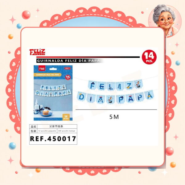 Guirnalda Feliz Dia Papa Feliz Ref. 450017
