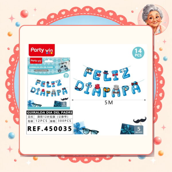 Guirnalda de Dia Padre Feliz Ref. 450035