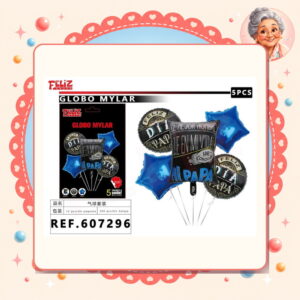 la-icha-05826 Globos 5pcs Dia Padre Feliz Ref. 607296