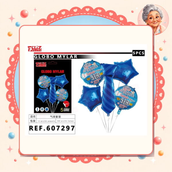 Globos 5pcs Dia Padre Feliz Ref. 607297