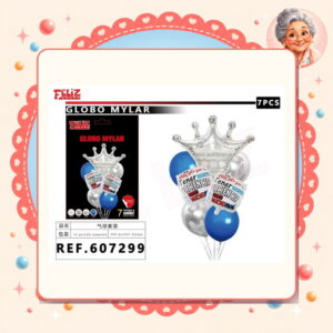la-icha-05829 Globos 7pcs Dia Padre Feliz Ref. 607299