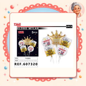la-icha-05831 Globos 5pcs Dia Padre Feliz Ref. 607320