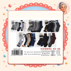 la-icha-06050 40-46(3 Pares) Moda Lina Ref. 600387