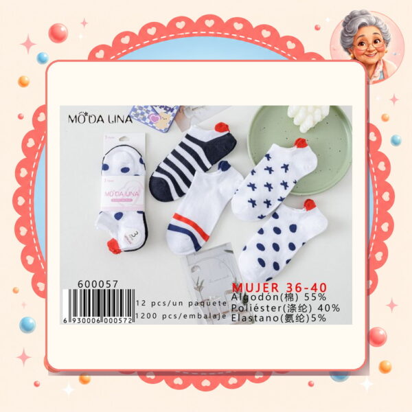 36-40（3 Pares） Moda Lina Ref. 600057