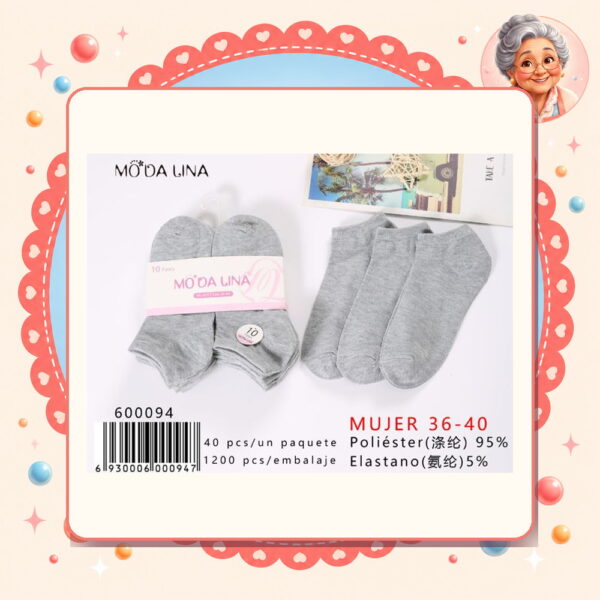 la-icha-06091 36-40(10 Pares) Moda Lina Ref. 600094