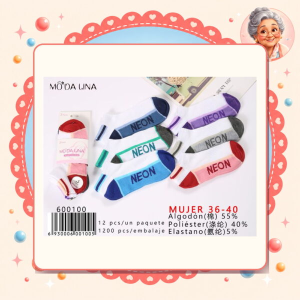 la-icha-06093 36-40(3 Pares) Moda Lina Ref. 600100