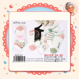 la-icha-06100 36-40(3 Pares) Moda Lina Ref. 600107