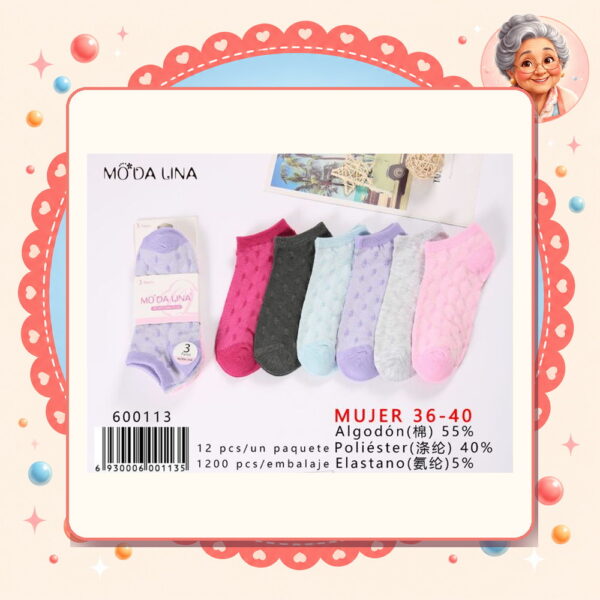 36-40（3 Pares） Moda Lina Ref. 600113