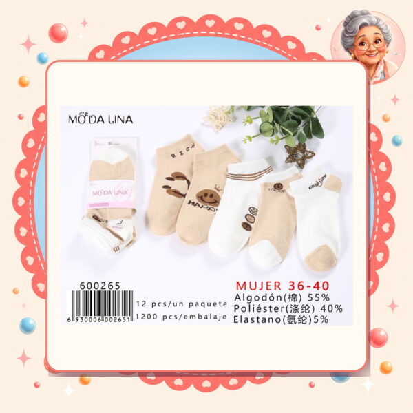 la-icha-06120 36-40(3 Pares) Moda Lina Ref. 600265