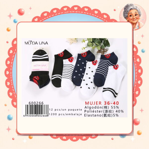 la-icha-06121 36-40(3 Pares) Moda Lina Ref. 600266