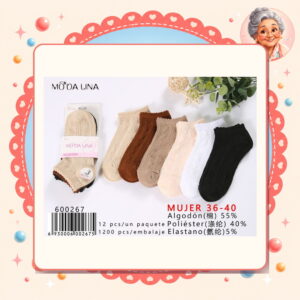 la-icha-06122 36-40(3 Pares) Moda Lina Ref. 600267