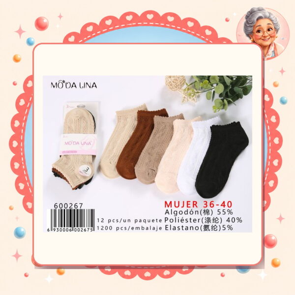 la-icha-06122 36-40(3 Pares) Moda Lina Ref. 600267